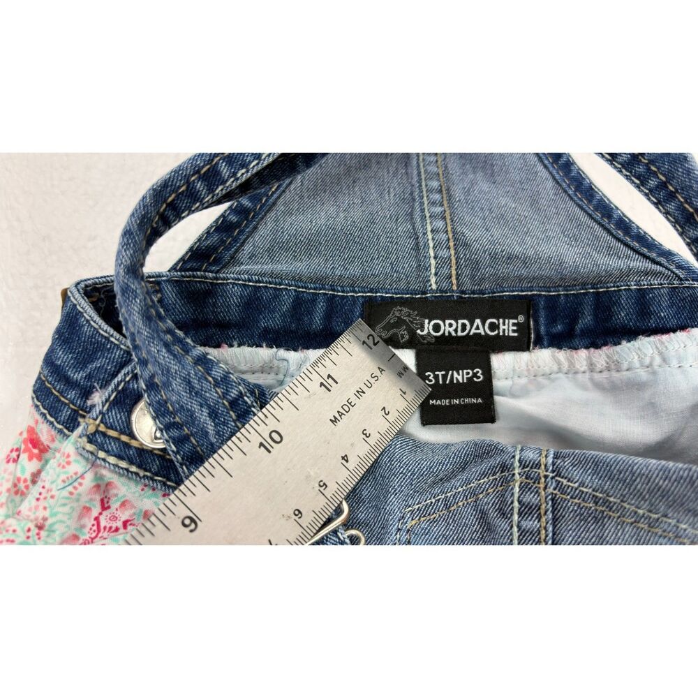 Jordache Girls Denim Bib Top Ruffled Dress Toddler Size 3T - Picture 8 of 9